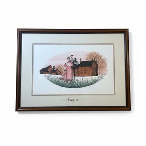 P Buckley Moss Rural Heritage 1988 Signed #540/1000 w/Certificate Glass Framed